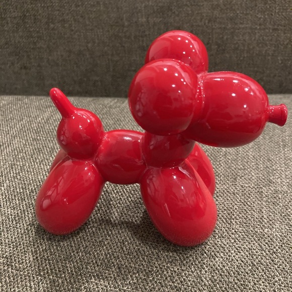 Three Hands Corp Other - Three Hands Corp Red Balloon Dog Figurine Sculpture – Modern Pop Art Style Décor